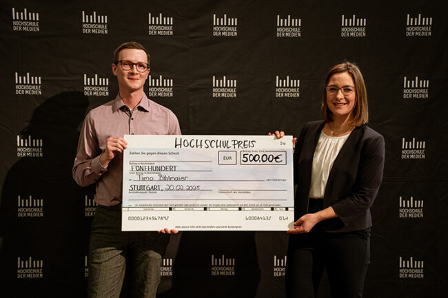Scheckübergabe Hochschulpreis